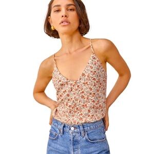Reformation Rovino floral woven tank